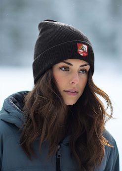 Šilalės "Lūšis" juoda kepurė beanie