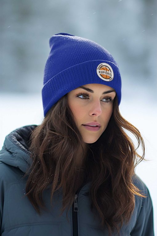 Krepšinio klubas "Kupiškis" mėlyna kepurė beanie