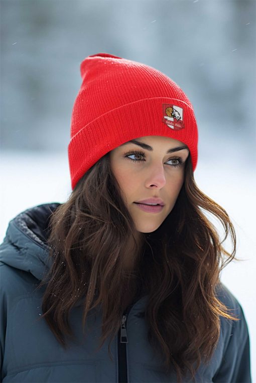 Šilalės "Lūšis" raudona kepurė beanie