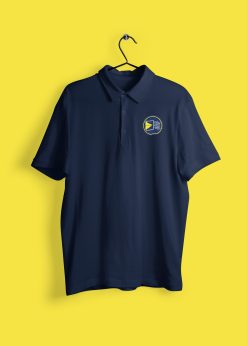 Alternative view of Kauno S.Dariaus ir S.Girėno gimnazijos vyriški/unisex polo marškinėliai su antsiuvu