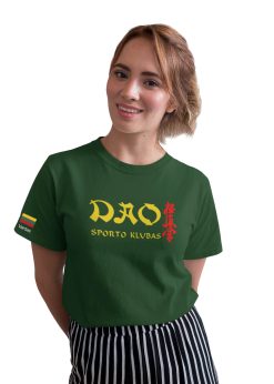 Medvilniniai sporto klubo "Dao" moteriški marškinėliai su mažu logo nugaroje