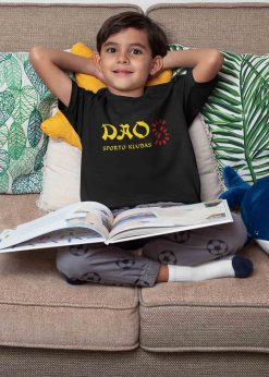 Medvilniniai "Dao" Šiaulių raj. marškinėliai vaikams su dideliu logu nugaroje
