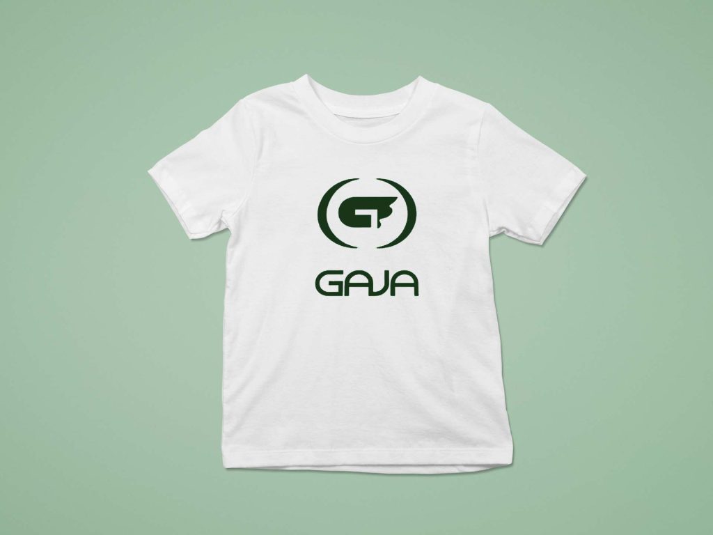 Vaikiški marškinėliai "Gaja" sporto mokykla, logo priekyje