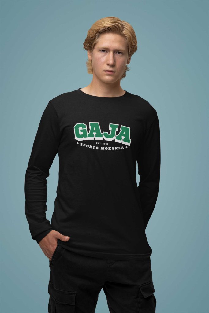 Marškinėliai ilgomis rankovėmis "Gaja" sporto mokykla